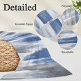 thumbnail image 3 of Blue Gray Small Pillow Covers, Modern Simple Abstract White Ombre Texture Soft Breathable Throw Pillow Cases with Invisible Zipper, Decorative Pillowcase Pillows Protectors for Sofa Bed Chair 12"x20", 3 of 9