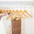 thumbnail image 4 of ACSTEP Wooden Hangers 20 Pack, Wood Pants Skirt Suit Shirt Clothes Hangers, Natural, 4 of 7