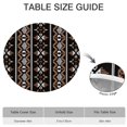 thumbnail image 6 of 44Inch Fitted Tablecloth for Round Tables, Boho Floral Theme with Elastic Edge Stretch Cover for 38"-42" Tables, Easy Clean, 6 of 7