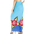 thumbnail image 4 of HAPPY BAY Women's Bikini Beachwear Sarong Coverups Swim Cover up Summer Wraps Skirt Swimwear Beach Wrap Skirts for Women One Size Turquoise, Floral, 4 of 4