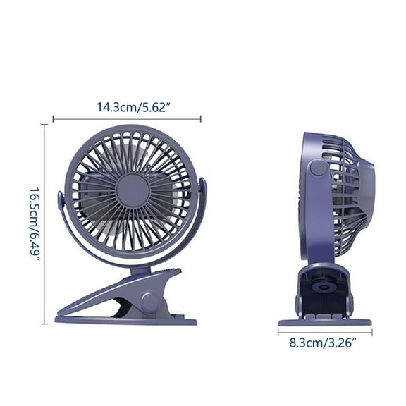 Desk Fans Small Quiet Portable Silent 3-Speed Wind Personal Mini Fan with Clip for Home Office Car Indoor Outdoor