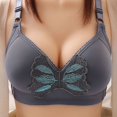 thumbnail image 4 of Gymayou Wire-Free Full Coverage Bra for Middle-Aged Elderly Women Adjustable Shoulder Straps Gentle Support Anti-Sagging Comfort Everyday Underwear Gray M, 4 of 8