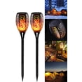 thumbnail image 1 of Solar Torch Lights, Super Bright LED Waterproof Flickering Dancing Flames Torches Light Outdoor Solar Landscape Decoration Lighting Dusk to Dawn Path Lamp (2 Pack), 1 of 10