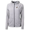thumbnail image 2 of Women's Cutter & Buck Gray Florida Gators Adapt Eco Knit Hybrid Recycled Full-Zip Hoodie, 2 of 3
