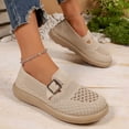 thumbnail image 5 of Women's Wide Width Breathable Knit Slip-On Shoes, Lightweight Soft Sole Casual Sneakers for All Seasons, Multi-Color, 5 of 9