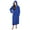 Blue, variant on Skylinewears Women's Luxury Terry Cotton Hooded Spa Robe Ultra-Soft Comfortable Bathrobe, Size Large