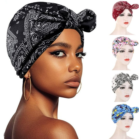 Dalrosia Beanies for Women, Bow Turbans Chemo Headwear Bonnet Sleeping Cap