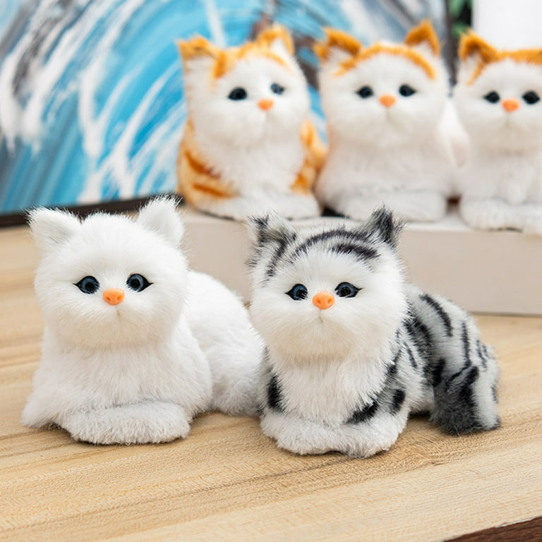 Simulation Cat Plush Toys Soft Stuffed Kitten Plush Doll With Sound Cute Animal Plushies For Kids Birthday Gifts 7 Cats Available Walmart