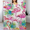 thumbnail image 4 of Flamingo Pattern Throw Blanket for Women, Men & Kids - Super Soft Plush Blanket Throw Fleece Blanket Animal Blanket, 4 of 7
