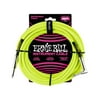 Ernie Ball 18' Braided Straight / Angle Instrument Cable Neon - Yellow