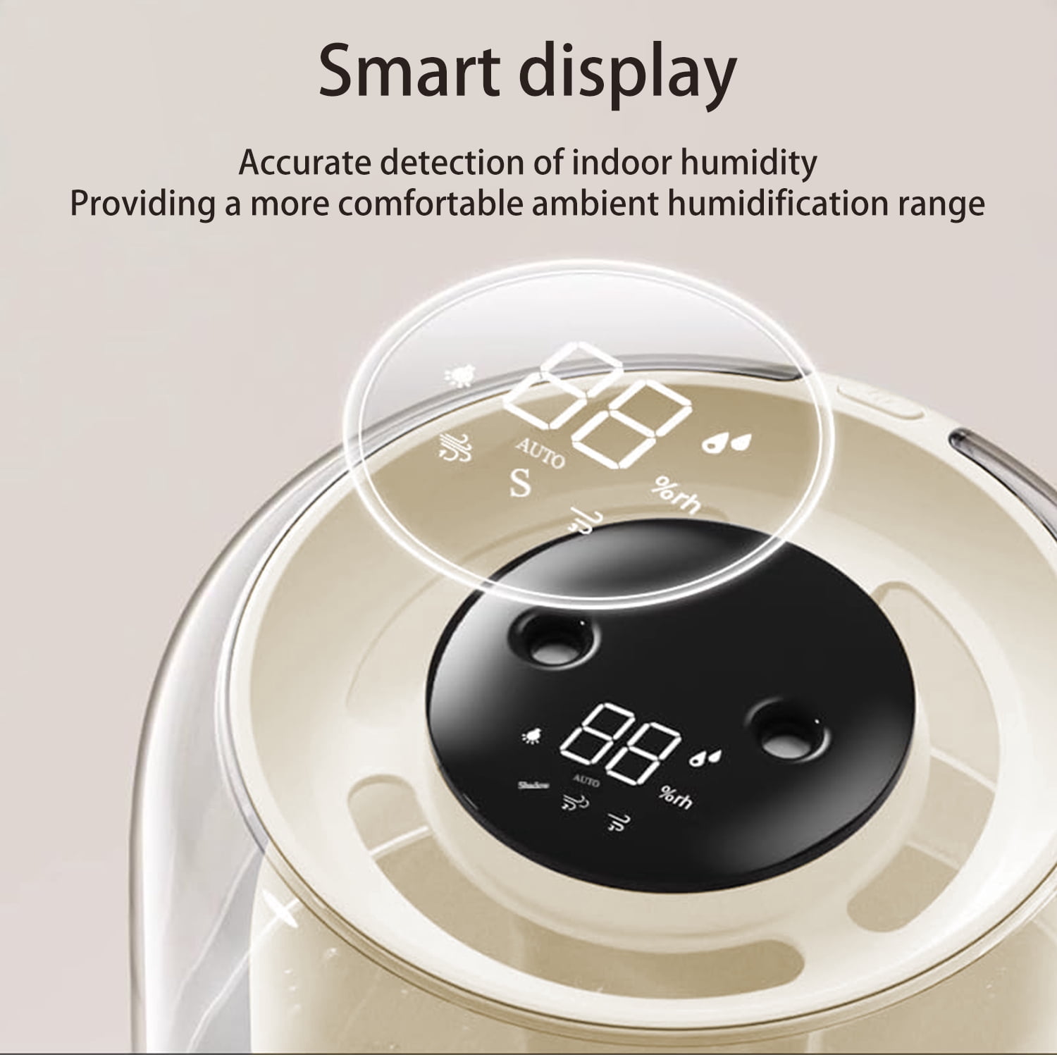 Humidifiers for Room,4L Cool Mist Humidifier,Top Fill Smart Cool Mist Air Humidifiers with Nightlight,3-Speed Quiet & Large Vaporizers for Bedroom,Home,Large Room,Baby Nursery and Plants