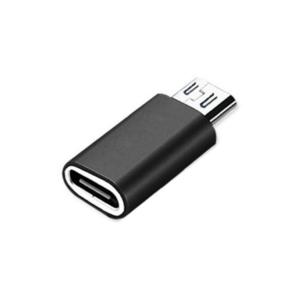 10Pcs Mini Type-c Female To Micro USB Female Adapter Phone USB 3.0 Aluminum Alloy USB-C Converter,black