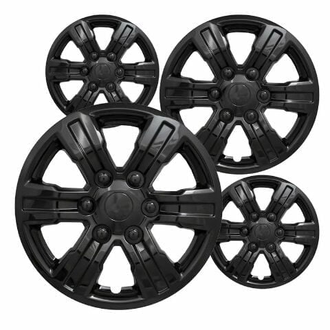 Fuel Rider Set of 4 16 inch Gloss Black Snap-On Hubcaps With 6 Spoke Compatible With 2019-2020 Ford Ranger XL Standard Steel Wheel Covers