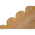 thumbnail image 3 of Shree Exports Hand Woven Farmhouse Jute Area Scalloped Rug (Yellow, 6'x9' Feet), 3 of 7