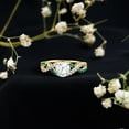 thumbnail image 6 of Rosec Jewels Lab Grown Diamond Engagement Ring 1 Carat - EF-VS Grade Certified- Designer Diamond Ring with Real Emerald, 18K Yellow Gold, US 5.00, 6 of 9