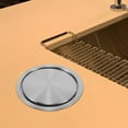 thumbnail image 4 of Hemoton Stainless Steel Drop-In Countertop Trash Bin Lid with Round Waste Chute and Balanced Swing Flap Cover for Trash Can, 4 of 8