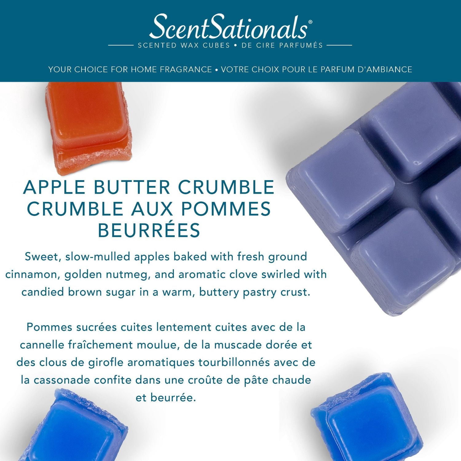 ScentSationals Scented Wax Cubes - Apple Butter Crumble