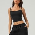 thumbnail image 6 of Warop Womens Square Neck Sports Tank Top, Sleeveless with Dual Thin Straps, Cropped Contrast Color Design, Support Activewear for Athletic Activities and Casual Wear, 6 of 7