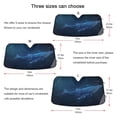 thumbnail image 5 of Polygons Blue Whale Car Windshield Sun Shade Foldable Car Front Window Visor Heat and UV Protection 57x31.5, 5 of 8