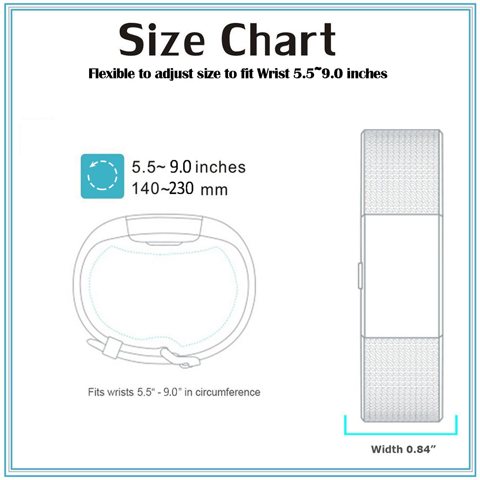 fitbit charge 2 size chart
