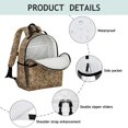 thumbnail image 4 of Black and Brown Leopard Print Cute School Backpack Bag for School with Padded Back and Adjustable Shoulder Straps 15.25"x11.5"x5.25", 4 of 5