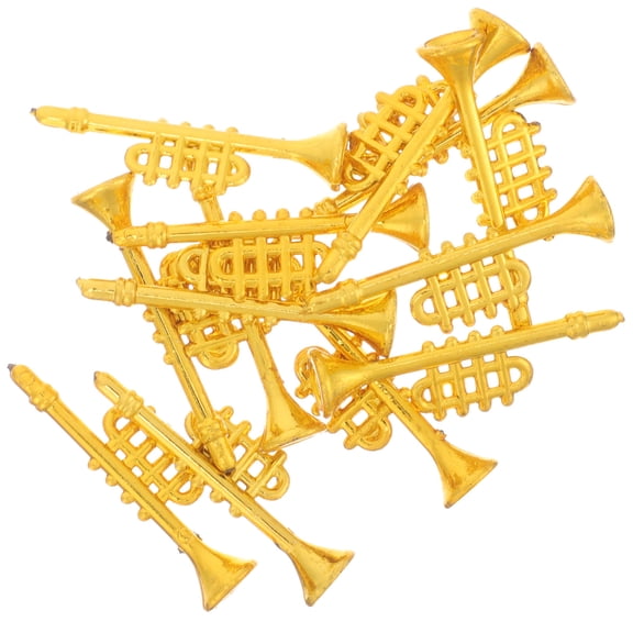 FUEENIRVA Vintage Trumpet Christmas Ornament Plastic Musical Holiday Decoration for Tree and Home