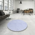 thumbnail image 4 of Ahgly Company Machine Washable Indoor Round Transitional Lavender Blue Area Rugs, 3' Round, 4 of 7