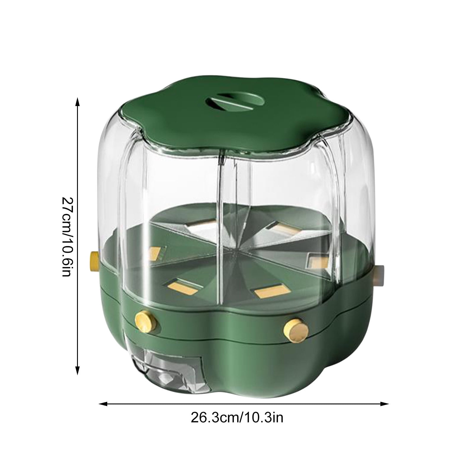 Gnmfd Rotating Rice Grain Dispenser Storage Container Cereal Food Organizer with 6 Compartments Kitchen Space Saver Christmas Decorations Christmas Gifts for Teens