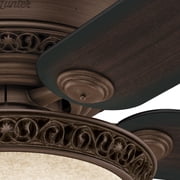 Hunter 52 inch Indoor Ceiling Fan with LED Light - Brown Ceiling Fan with Pull Chain, For Bedroom or Living Room, Standard Mount, No Remote, 5 Blades - Italian Countryside 53200, P.A. Cocoa