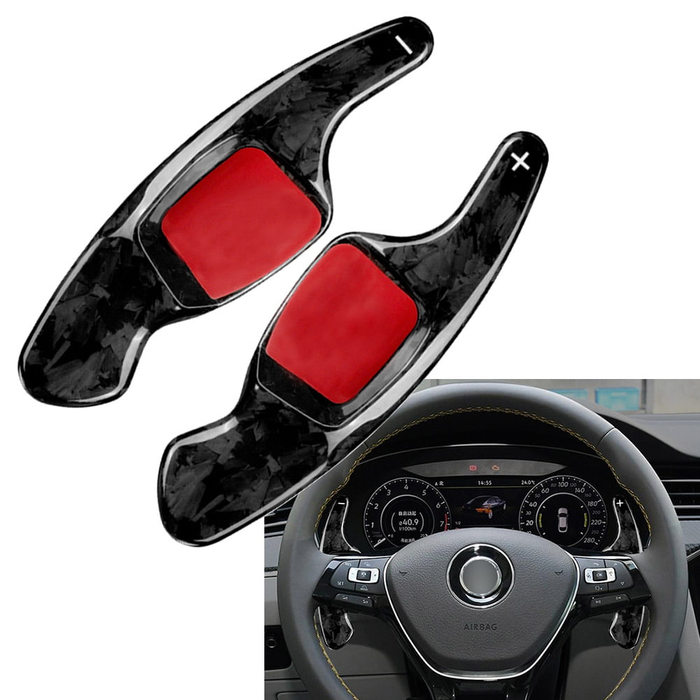 AIRSPEED Carbon Fiber Steering Wheel Paddle Shifter Extensions Cover shift  paddles Interior Trim Accessories for Volkswagen VW Tiguan Golf 6 7 8 MK6