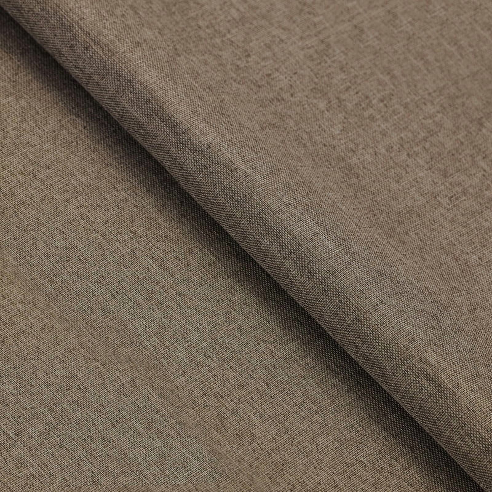 Superior Linen Blackout Curtains Set of 2, Grommet Header Curtain Panel Pair, Coriander, 42"W x 96"L