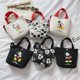thumbnail image 2 of Disney-Mini mochila de Mickey y Minnie Mouse para niñas, bolso de hombro Diagonal, Bolso pequeño de lona coreano portátil, monedero para niñas2122x17x7cm Fivean unisex, 2 of 2