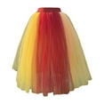 thumbnail image 3 of MAIHAN-Skirts for Women Long Colorful Mesh Layered Performance Skirt with Elastic High Waist for Party Gown Elegant Design(MC2), 3 of 5