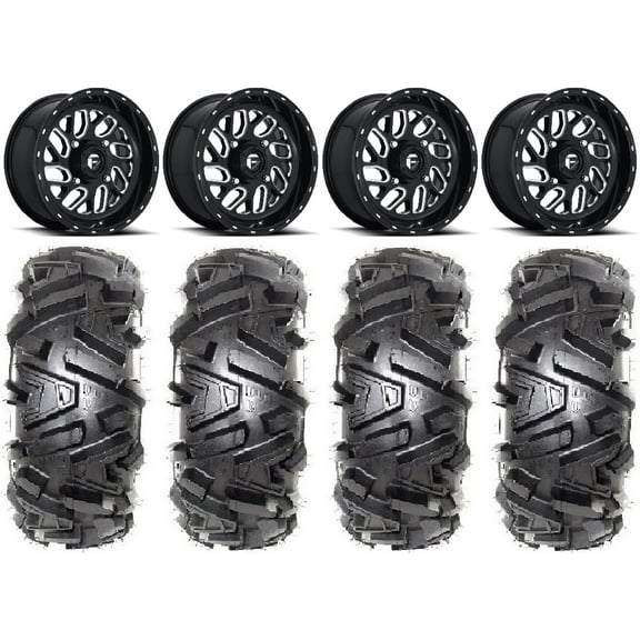 Fuel Triton Black 16" Wheels 30" Moto MTC Tires Polaris RZR XP 1000 / PRO XP / Ranger XP 900/1000
