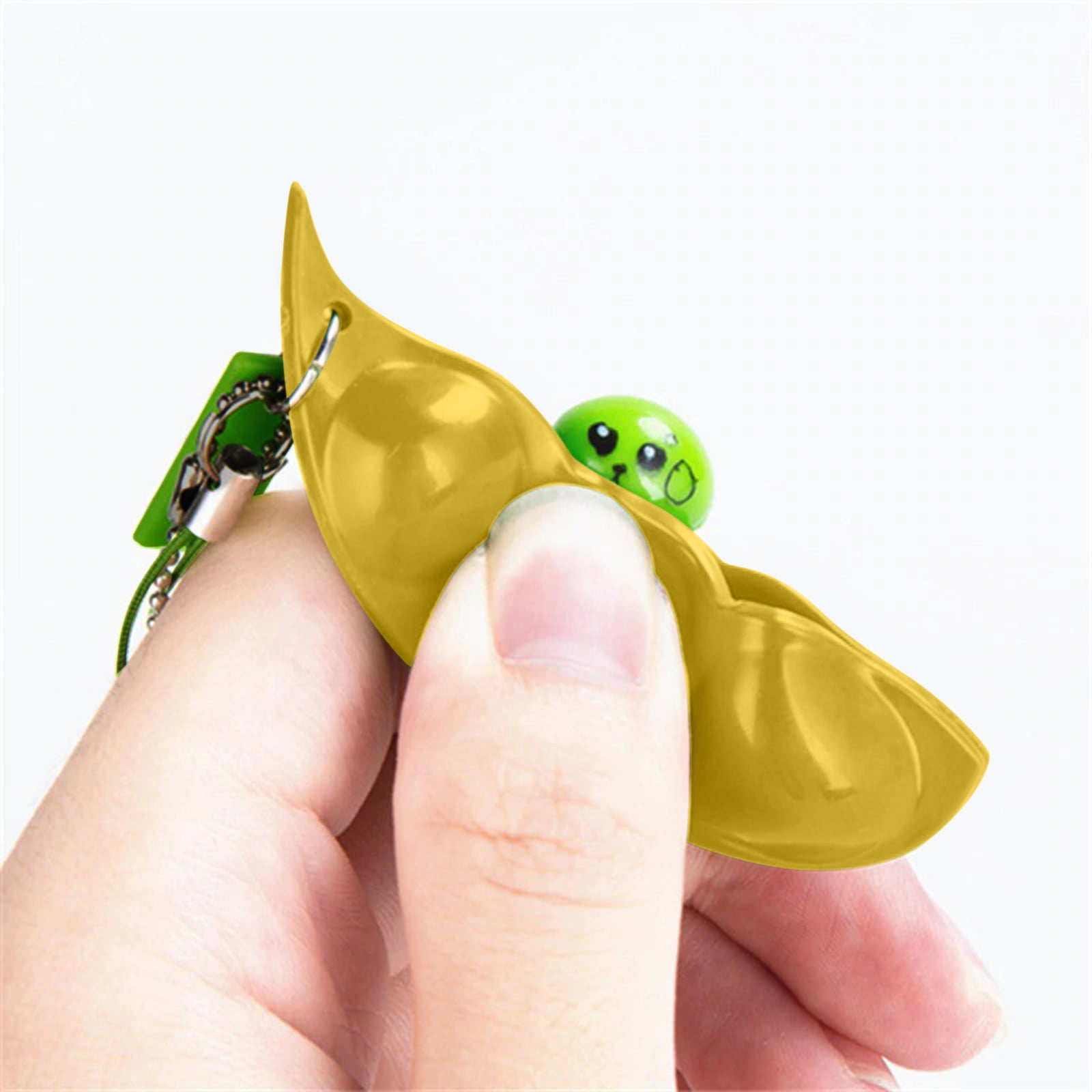 4pcs Cute Pinch Bean keyring Pendant Fidget Stress Relief Toy Adults Kids Gift! 