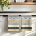 thumbnail image 4 of Dish Towels, Boho Absorbent Kitchen Towels 1 PC, Yellow Grey Abstract Geometric Microfiber Hand Towels Dish Cloths Tea Towels for Home&nbsp; Bathroom,18X28-Inch,, 4 of 6