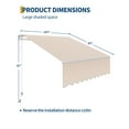 thumbnail image 2 of Pinypikaka 10'x8' Manual Retractable Awning, Waterproof Sun Shade Patio Awning, Heavy Duty Aluminum Frame, 280g Polyester Fabric, Adjustable Roll Out Awning for House, for Deck, Porch, 2 of 7