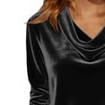 thumbnail image 7 of Ltctricy Velvet Tops for Women Long Sleeve Cowl Neck Velour T-Shirts Loose Tunic Tops Dressy Casual Tee Blouses, 7 of 7