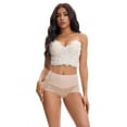 thumbnail image 4 of Unique Bargains High Waisted Lace Trimmed Underwear M Pink, 4 of 6