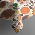 thumbnail image 4 of Fall Hedgehog Pumpkin Rectangle Tablecloth 60"x120",Waterproof Polyester Rectangle Table Cloth, Wipeable Spillproof Polyester Tablecloth for Dining, Camping, Indoor and Outdoor, 4 of 6