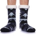 thumbnail image 1 of Men's Winter Thermal Fleece Lining Knit Slipper Socks Christmas Non Slip Socks, 1 of 6