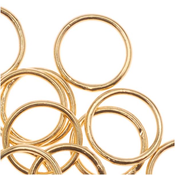 22k gold plated closed jump rings 8mm 20 gauge (20)