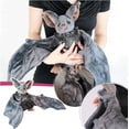 thumbnail image 2 of 12" Large Bat Plush Toys, Goth Bat Stuffed Animal Lifelike Bats Plushie Doll Gothic Bat Soft Hugging Plush for Halloween Easter Christmas Valentines Birthday Gift, 2 of 6