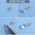 thumbnail image 6 of 1 Box 200Pcs 6mm Round Crimp Beads Gold Crimp Beads Silver Brass Small Half Open Knot Copper Stopper Crimp Bead Covers for Jewelry Making Necklaces Bracelets Earrings Supplies DIY Crafts, 6 of 6
