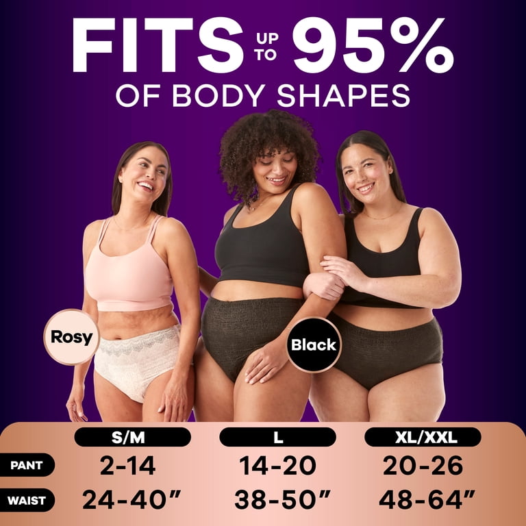 4 pack) Always Discreet Boutique, Reimagined Adult Diapers for