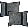 thumbnail image 4 of Aubrey 7 Piece Paisley Jacquard Comforter Set in Navy by Nanshing, King, 4 of 8