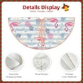 thumbnail image 5 of Bingfone Christmas Tree Skirt Mat Christmas Decoration Interior 36"-Flamingo And Pineapple, 5 of 8