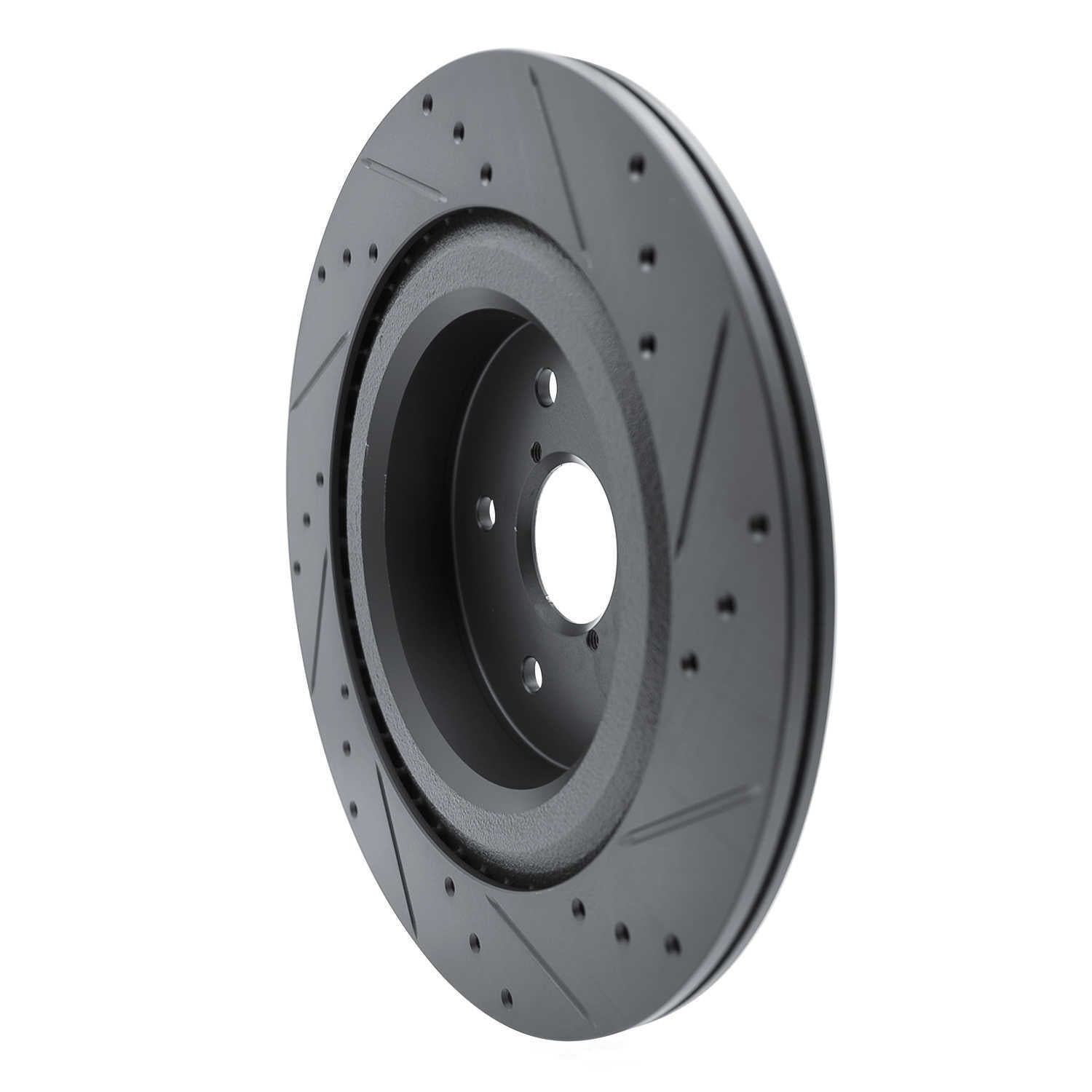Dynamic Friction Company 633-13044L DFC Brake Rotor - Drilled And Slotted - Black