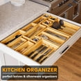 thumbnail image 4 of 21-Piece Bamboo Drawer Organizer Storage Boxes Set, Wood Tray Junk Drawer Organizers Multi-Use Divider Bins for Kitchen, Bathroom, Office Desk and Makeup Organization (21 Pack, Natural), 4 of 7