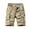 Khaki, variant on Men Cotton Cargo Shorts Casual Drawstring Walk Short Stretch Cargo Shorts for Men Tactical Short Pants Camping Fishing Outdoor Activity